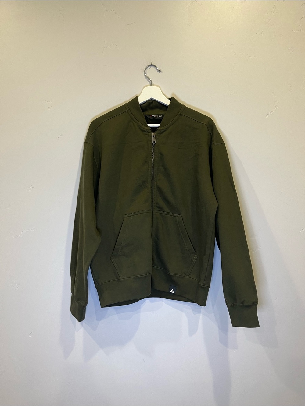 NWOT American Giant Olive Green Zip-Up Men’s Shirt
